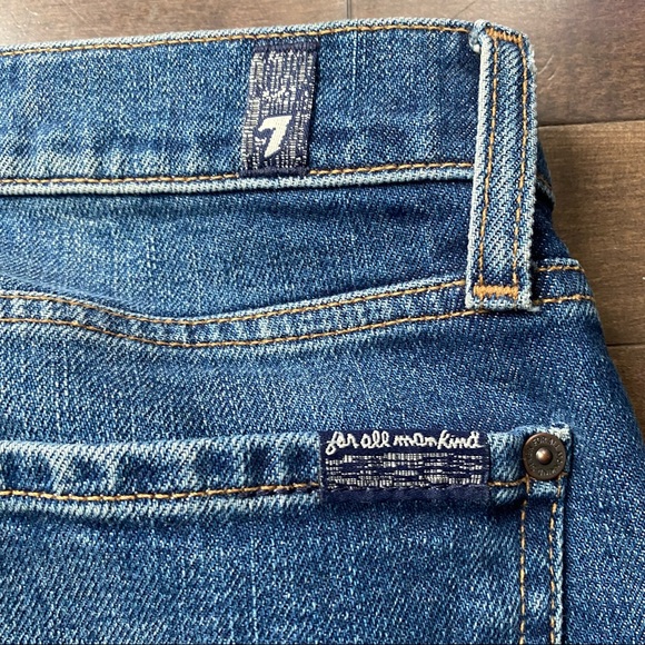 7 For All Mankind Edie High Rise Straight Leg Crop Jeans Size 28 - Picture 12 of 14
